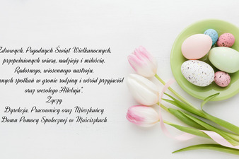 kartka wielkanocna z życzeniami